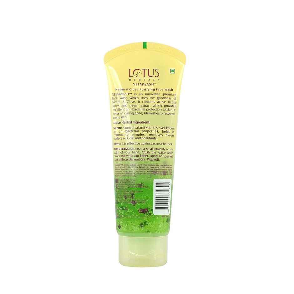 Lotus Herbals Neemwash Neem & Clove Ultra Purifying Face Wash With Active Neem Slice