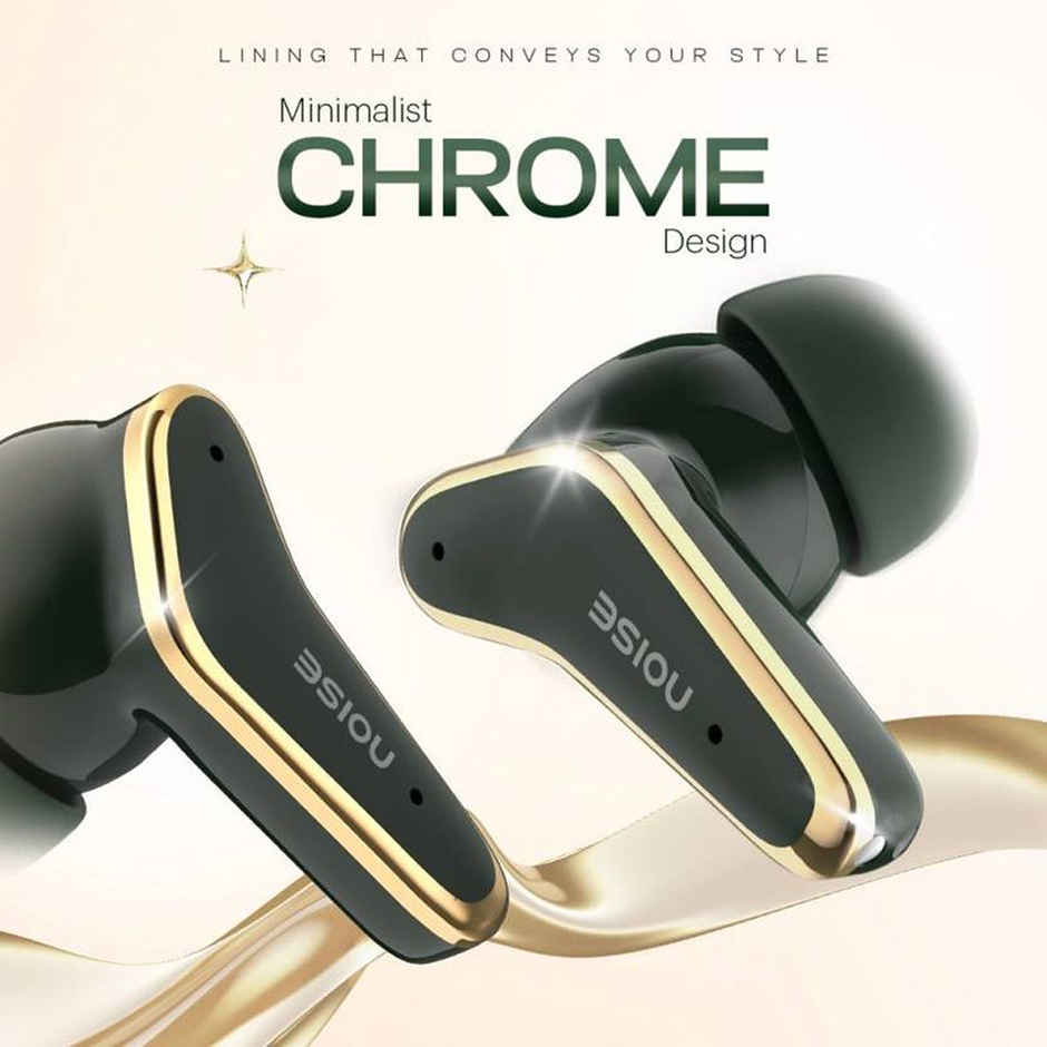 Noise Buds Vs102 Elite TWS Earbuds with 50Hr Playtime, ENC, Quad Mic, Chrome finish Flybird Design Bluetooth - Forest Green