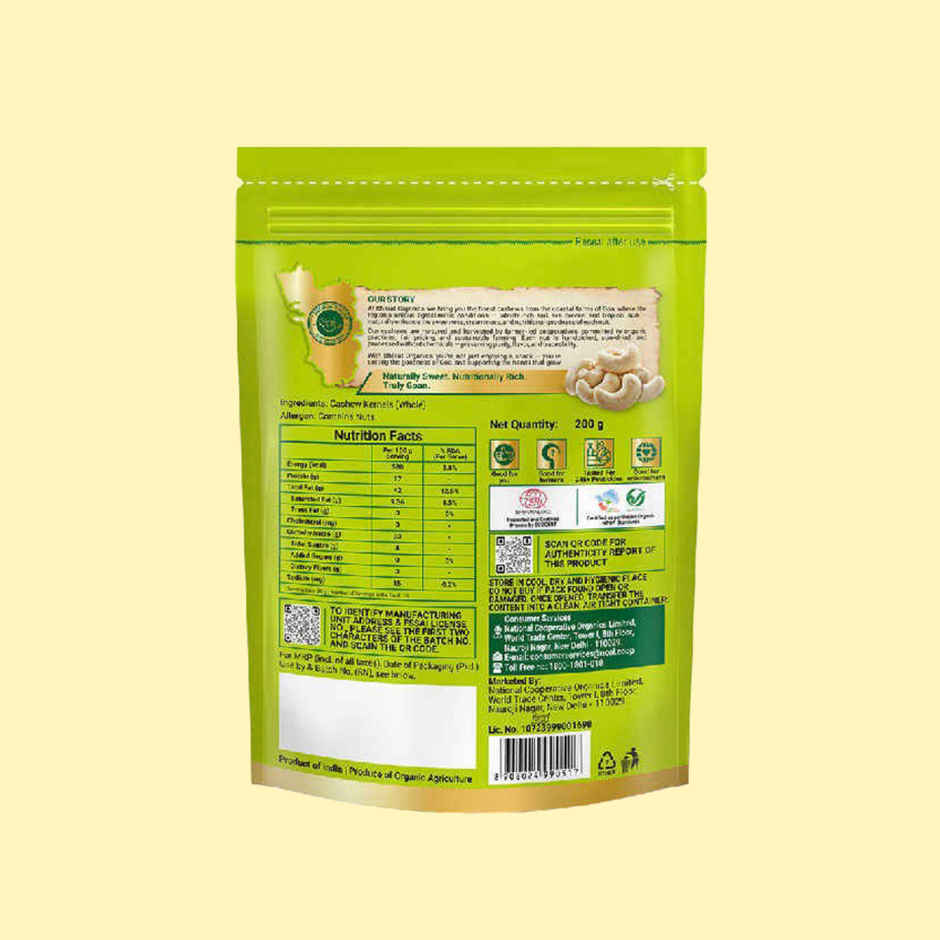Bharat Organics Goan Cashew Whole