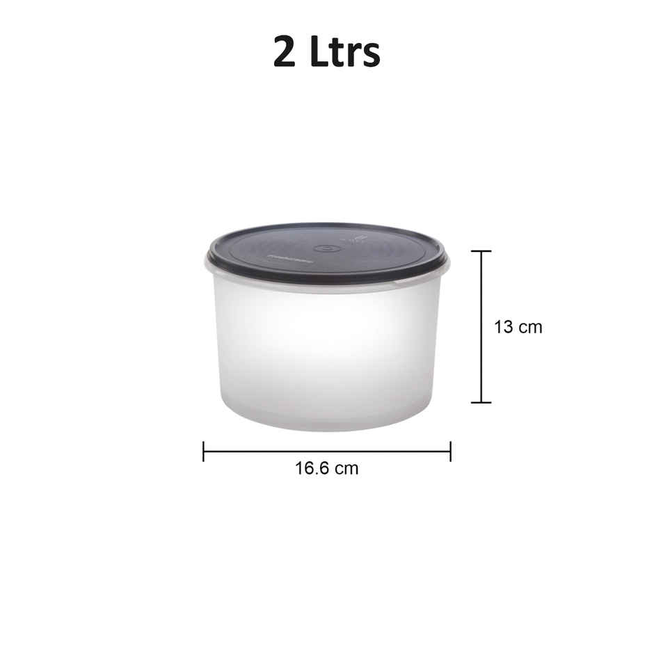 Joyo Fresherware Round Plastic Storage Container,Airtight,BPA Free, Leakproof,2 ltr-Assorted
