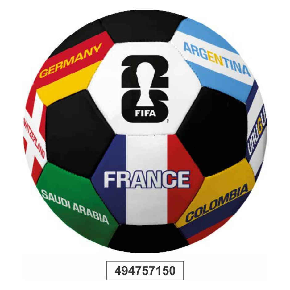FIFA World Cup 2026 Official Licensed Football | Size 5 | PP | Multi Flag | Black