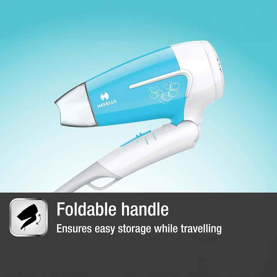 Havells HD3151 1200W Foldable Hair Dryer 3 Heat (Hot/Cool/Warm) Settings