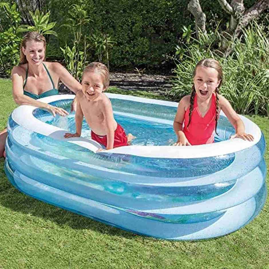 Toyshine Big Size Inflatable 3 Rings Baby Bath Tub Swimming Pool Play Centre Toy For Kids