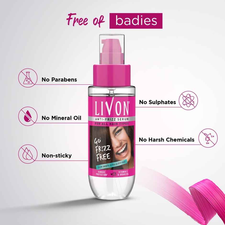 Livon Hair Serum, For Dry & Frizzy Hair | Provides shine, smoothness & damage protection