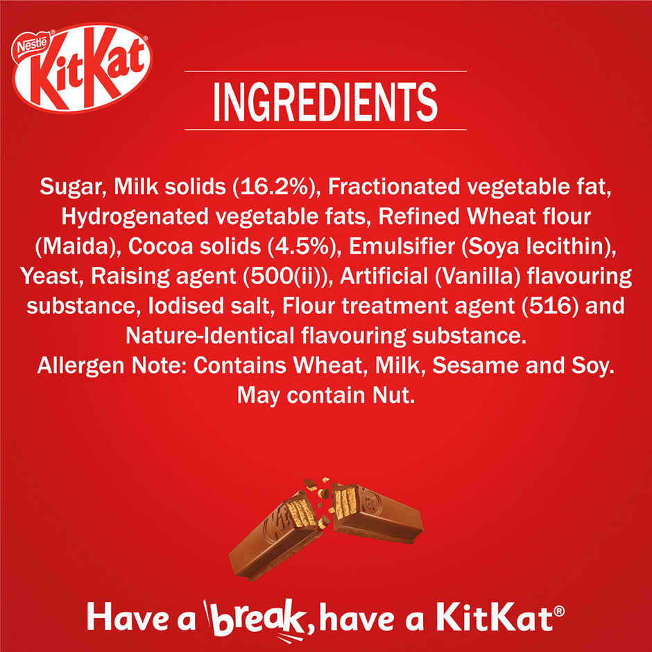 Nestle Kitkat Choco Coated Wafer Bar Chocolate