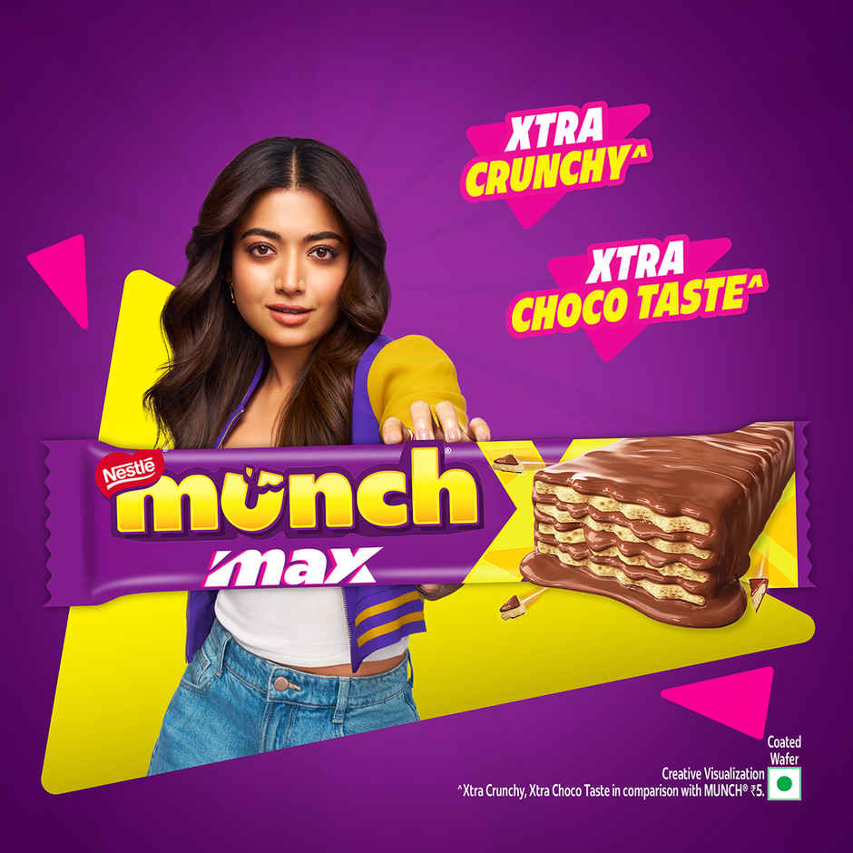 Nestle MUNCH MAX Choco Coated Crunchy Wafer Bar Chocolate