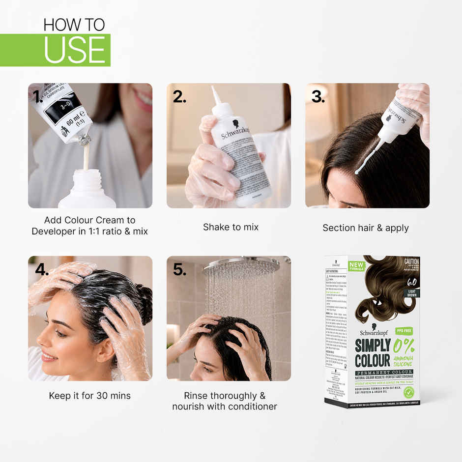 Schwarzkopf Simply Color Permanent Hair Colour 6-00 Light