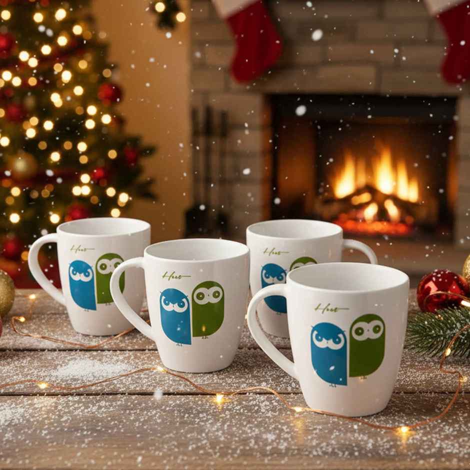 Cello Melamine Joycee Mugs 200ml | Set of 4 (Colour May Vary)