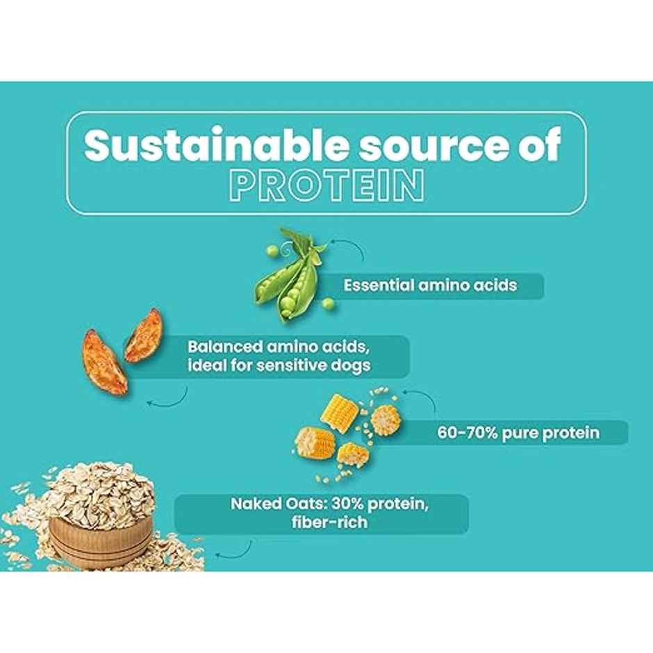 Bark Out Loud 100% Veg Dog Food Naked Oats & Veggies - Vegan | Medium Large Breed