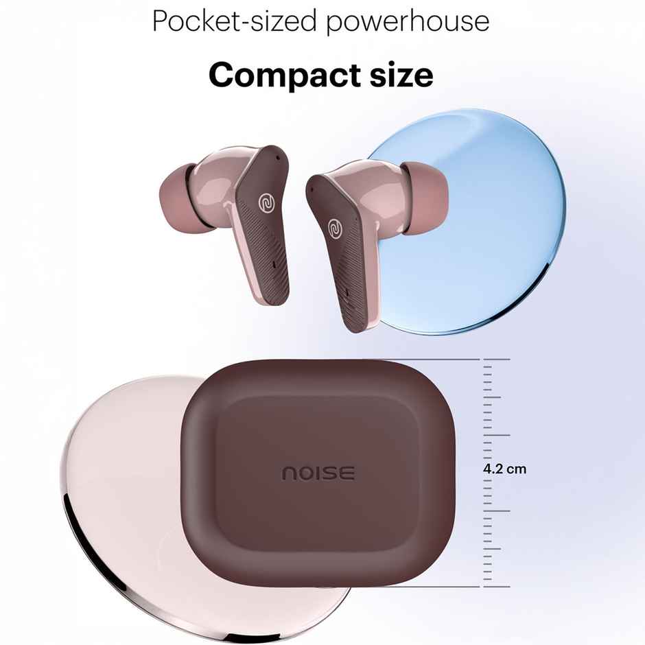 Noise Buds VS102 Neo TWS Earbuds with 40 Hrs Playtime, Environmental Noise Cancellation, Quad Mic Bluetooth - Deep wine