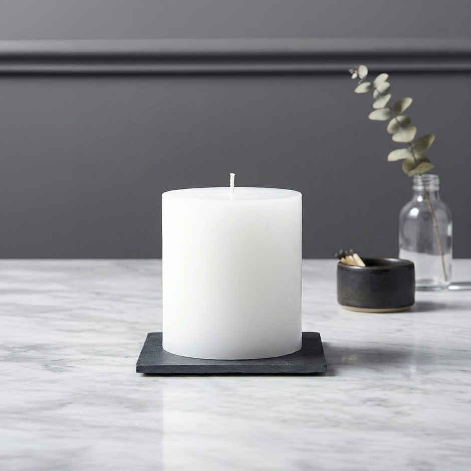 Unscented Pillar Candle | Auradecor