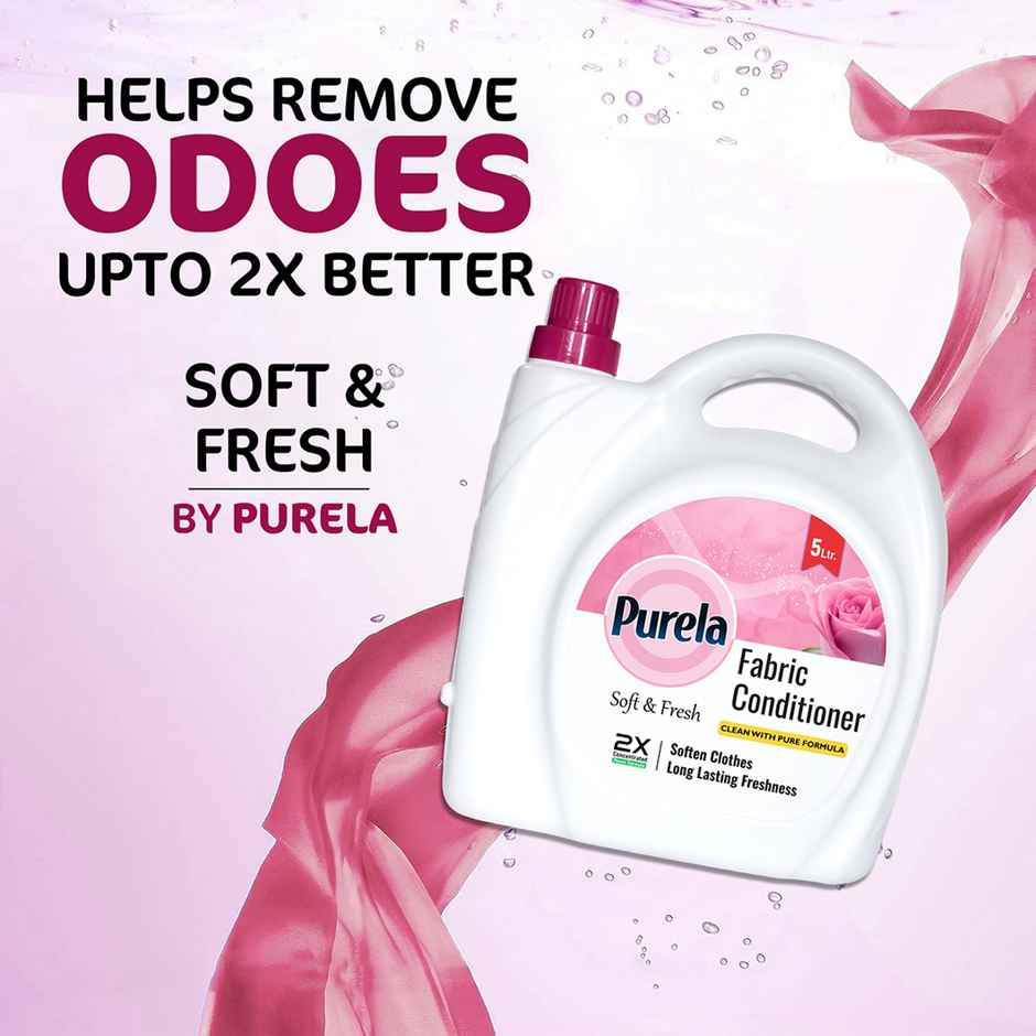 Purela Rose After Wash Fabric Conditioner Liquid Softener | Eco-Friendly & Biodegradable