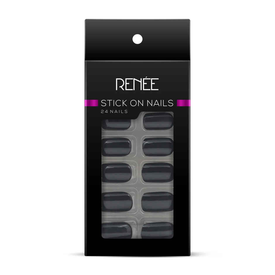 Renee Stick On Nails Bn 01| 24 Reusable Artificial Fake Nail Set