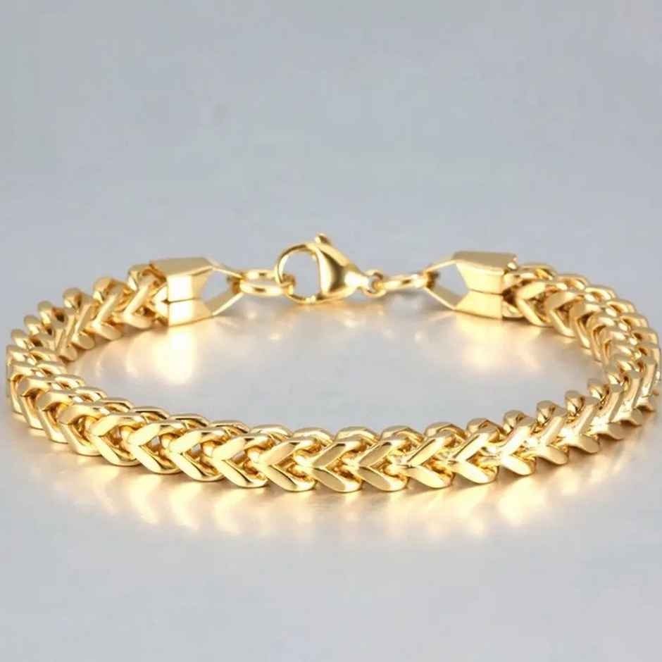 Fashion Frill Men's Criss Cross Bracelet Gold Regular