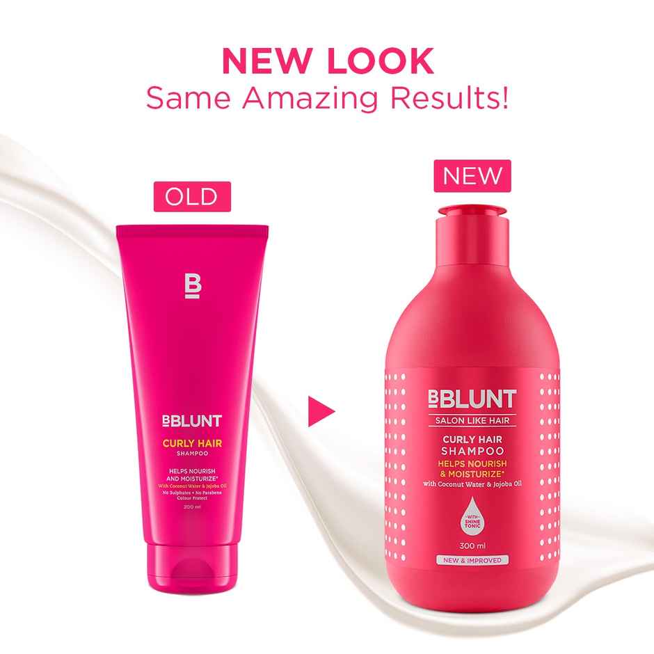 BBlunt Curly Hair Shampoo With Coconut Water & Jojoba Oil
