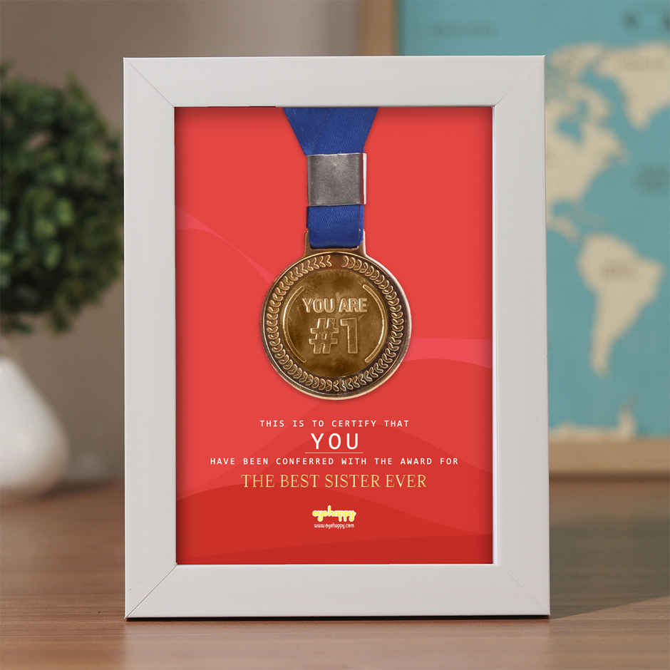 Happy Mail Medal Frame For Sis