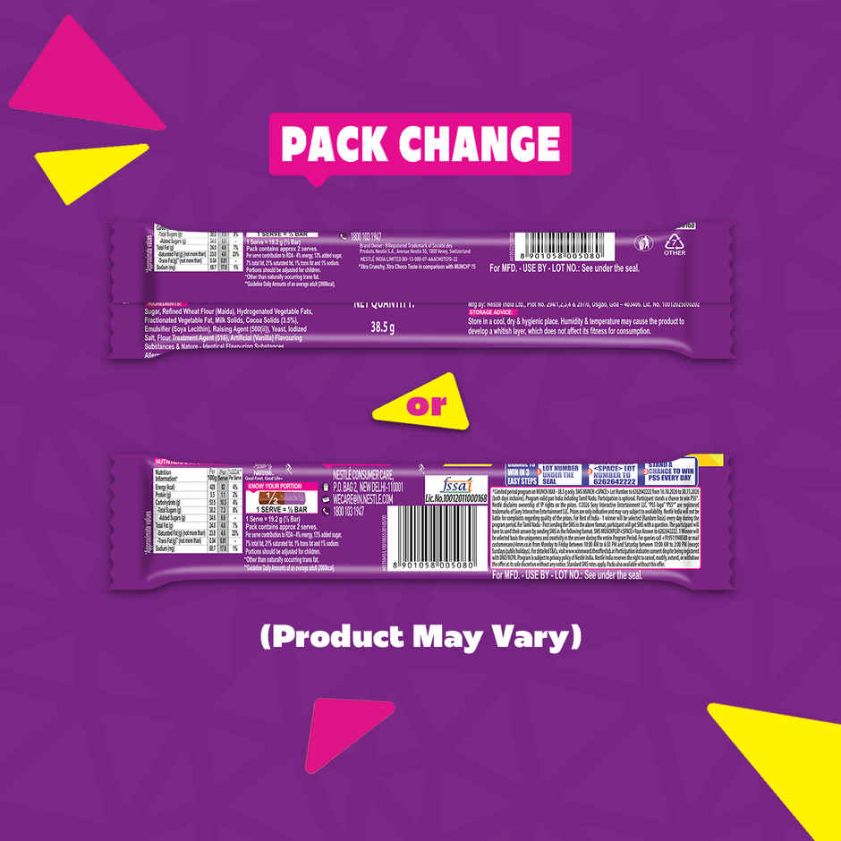 Nestle MUNCH MAX Choco Coated Crunchy Wafer Bar Chocolate