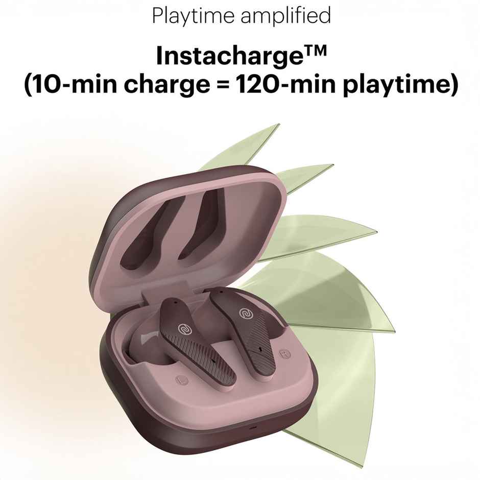 Noise Buds VS102 Neo TWS Earbuds with 40 Hrs Playtime, Environmental Noise Cancellation, Quad Mic Bluetooth - Deep wine