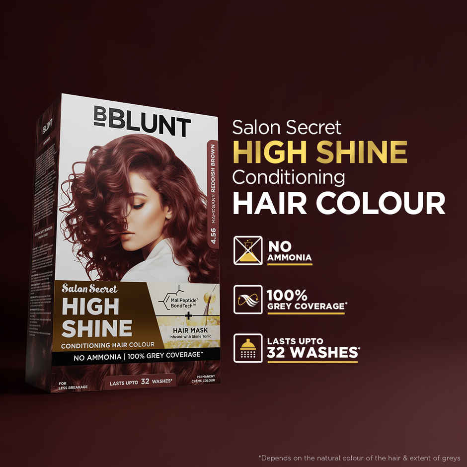 Bblunt Mahogany Salon Secret High Shine Conditioning Hair Colour | Reddish Brown