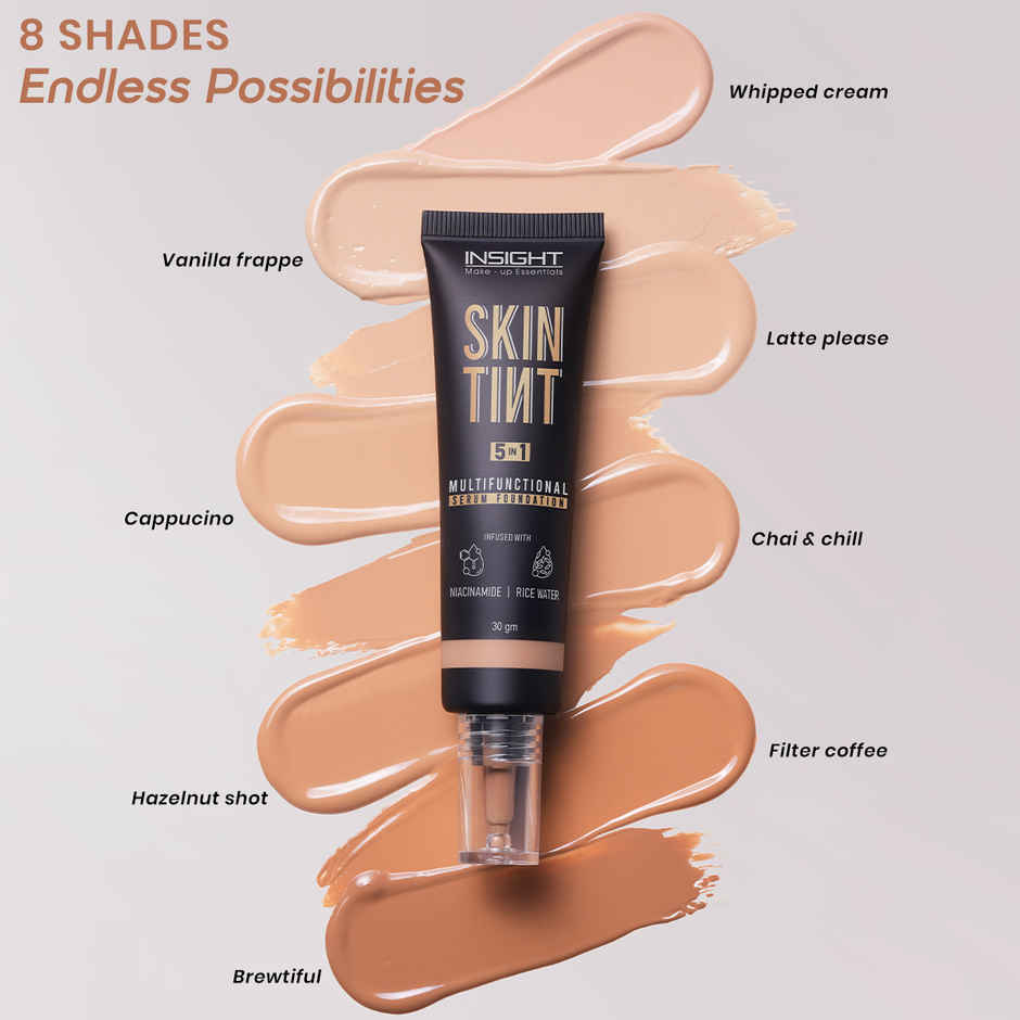 Insight Cosmetics Skin Tint 5In1 Multifunctional Serum Foundation - Filter Coffee