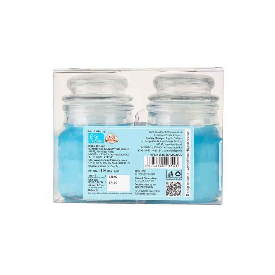 Glass Jar Scented Candles | Ocean Dream | Pack of 2 | IRIS