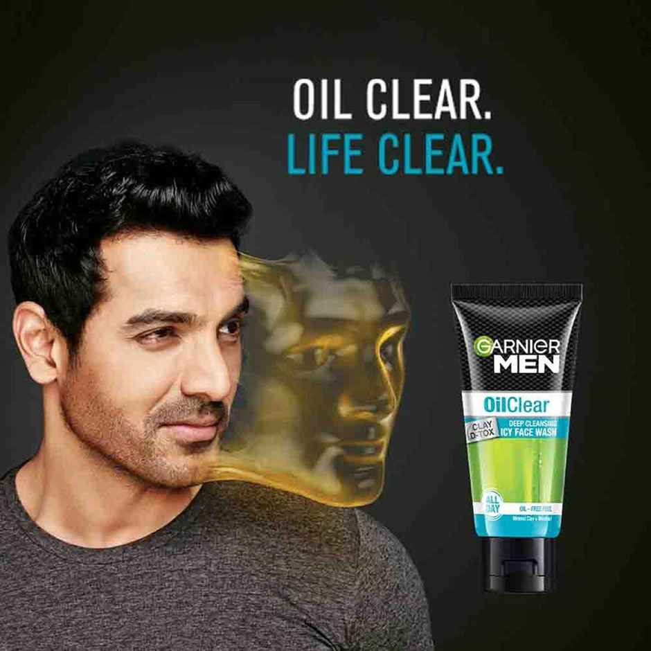 Garnier Men Oil Clear Clay D-Tox Icy Face Wash
