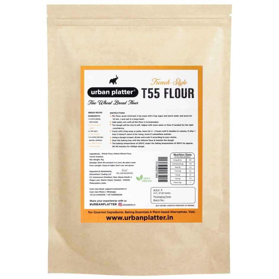 Urban Platter French T55 Fine Wheat Bread Flour, Farine Francaise De Ble