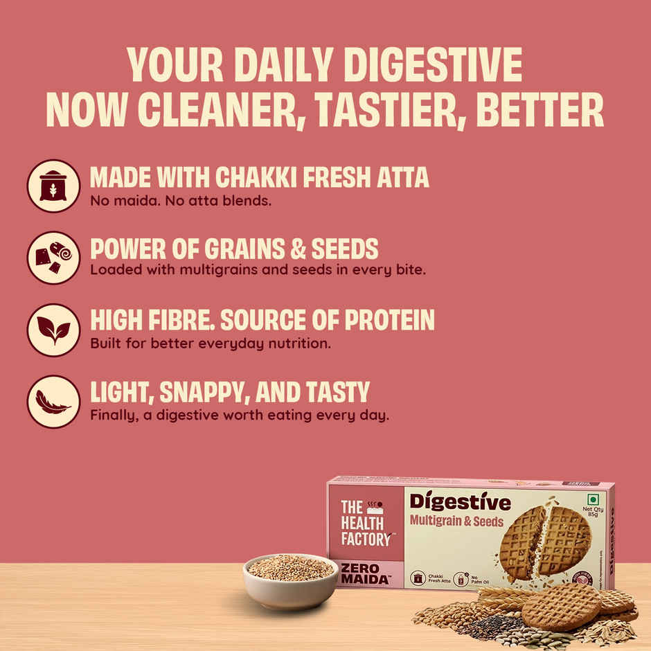 Zero Maida Digestive Biscuits- Multigrain & Seeds