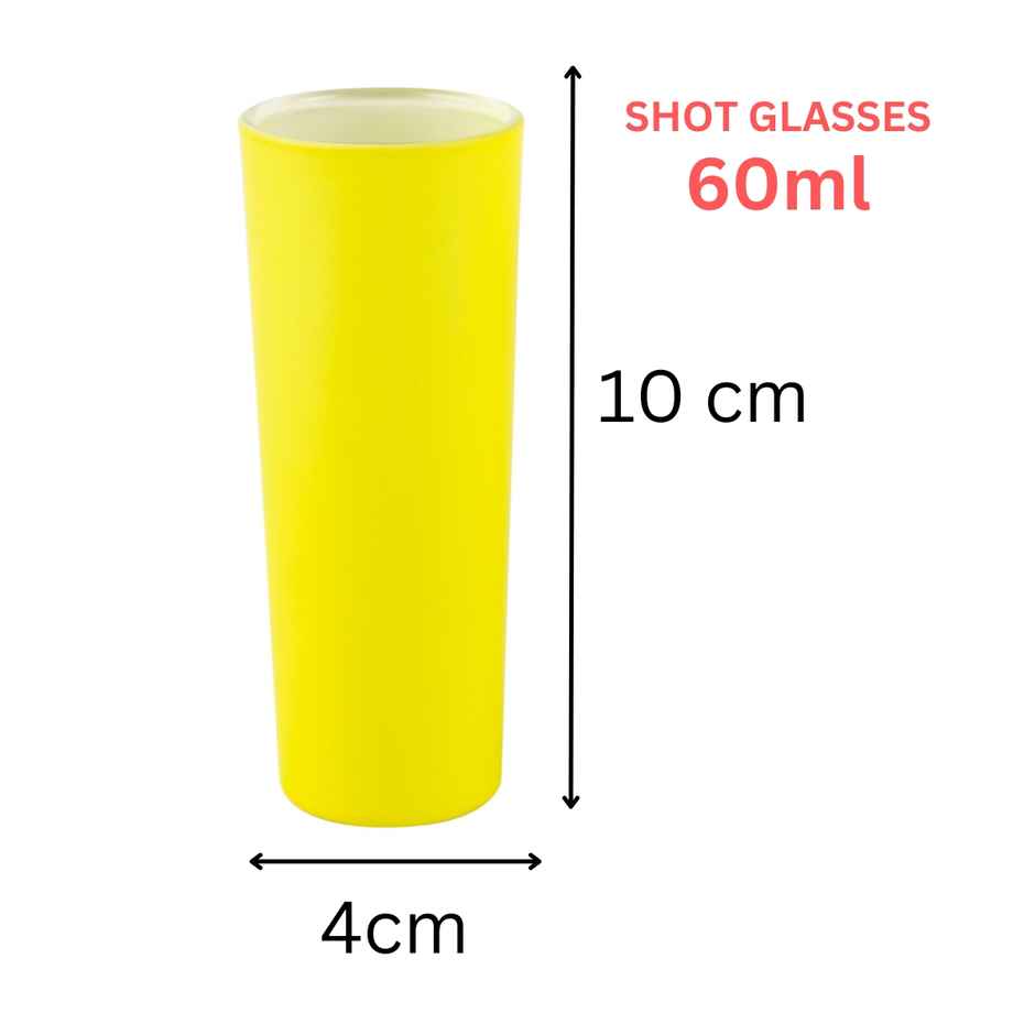 Bright Yellow Tequila Shot Glasses | Set of 2 | Bar Box