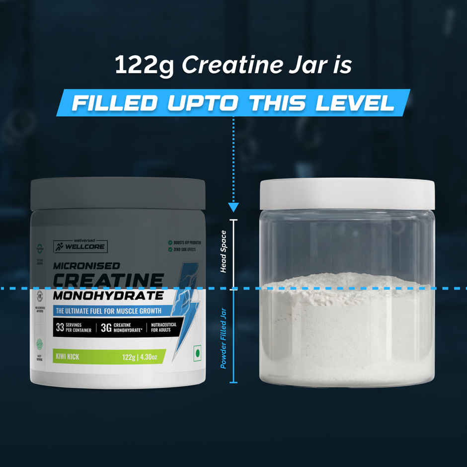 Wellcore Micronised Kiwi Kick Creatine Monohydrate | 33 servings
