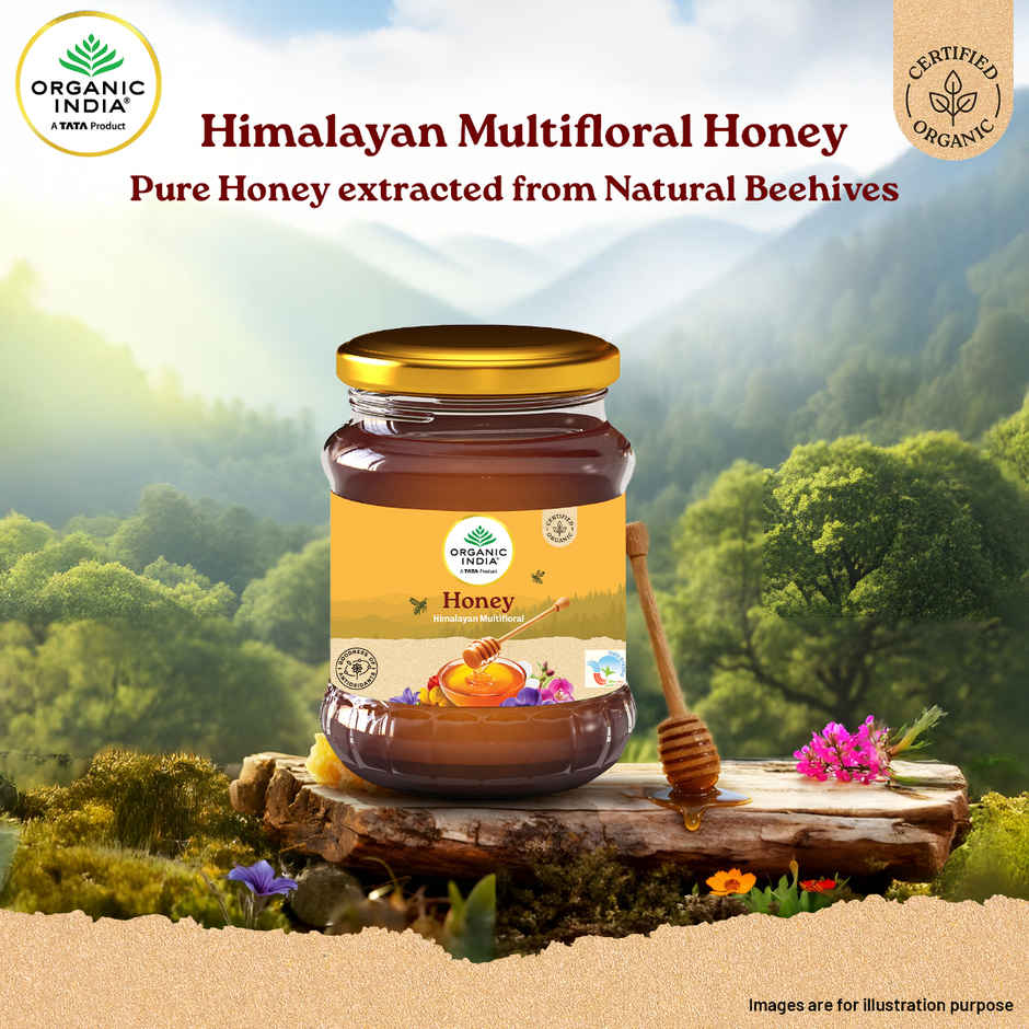 A TATA Product - Organic India, Himalayan Multi Floral Honey, Rich in Nutrients, Antioxidants