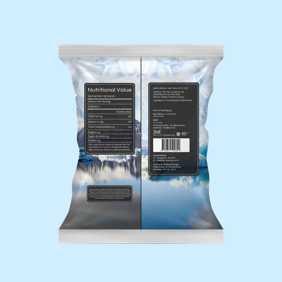 Burrf Sparkling Ice Cubes | Hygienic | Slow Melt