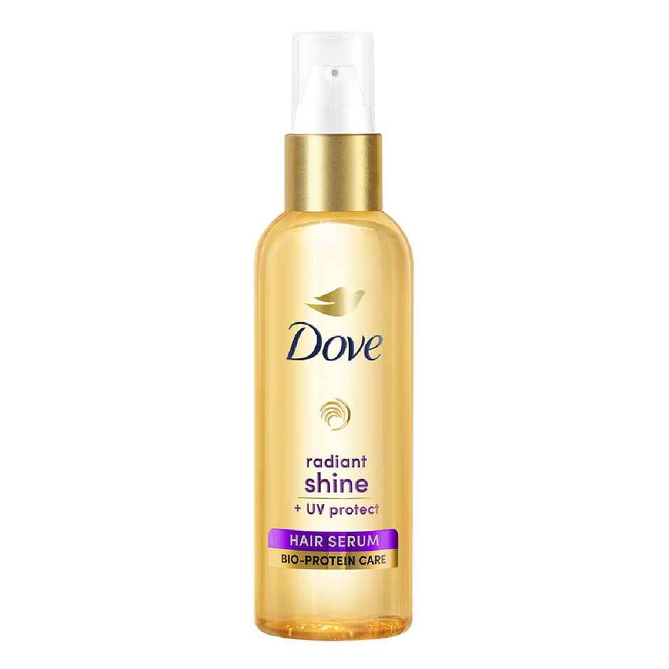 Dove  Radiant Shine + Uv Protect  Hair Serum For Dry & Frizzy Hair
