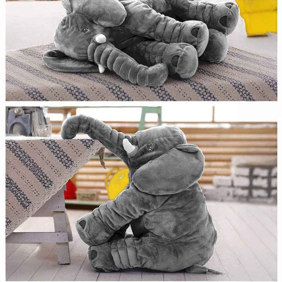DearJoy Elephant Shaped Baby Pillow - Grey | Soft & Cuddly