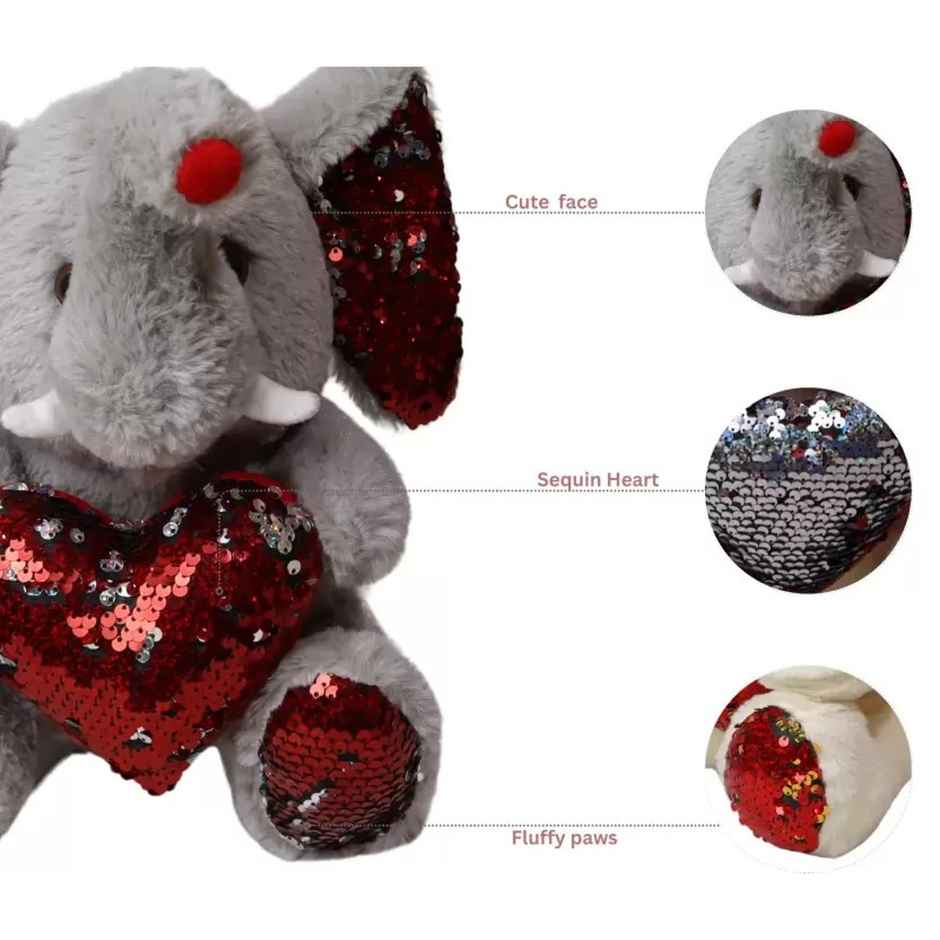 Dearjoy Elephant With Heart 30 cm