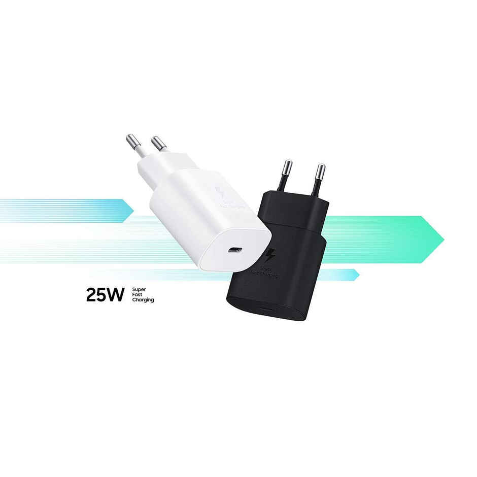 Samsung Original 25W Single Port Type-C Fast Charger - White (Cable Not Included)