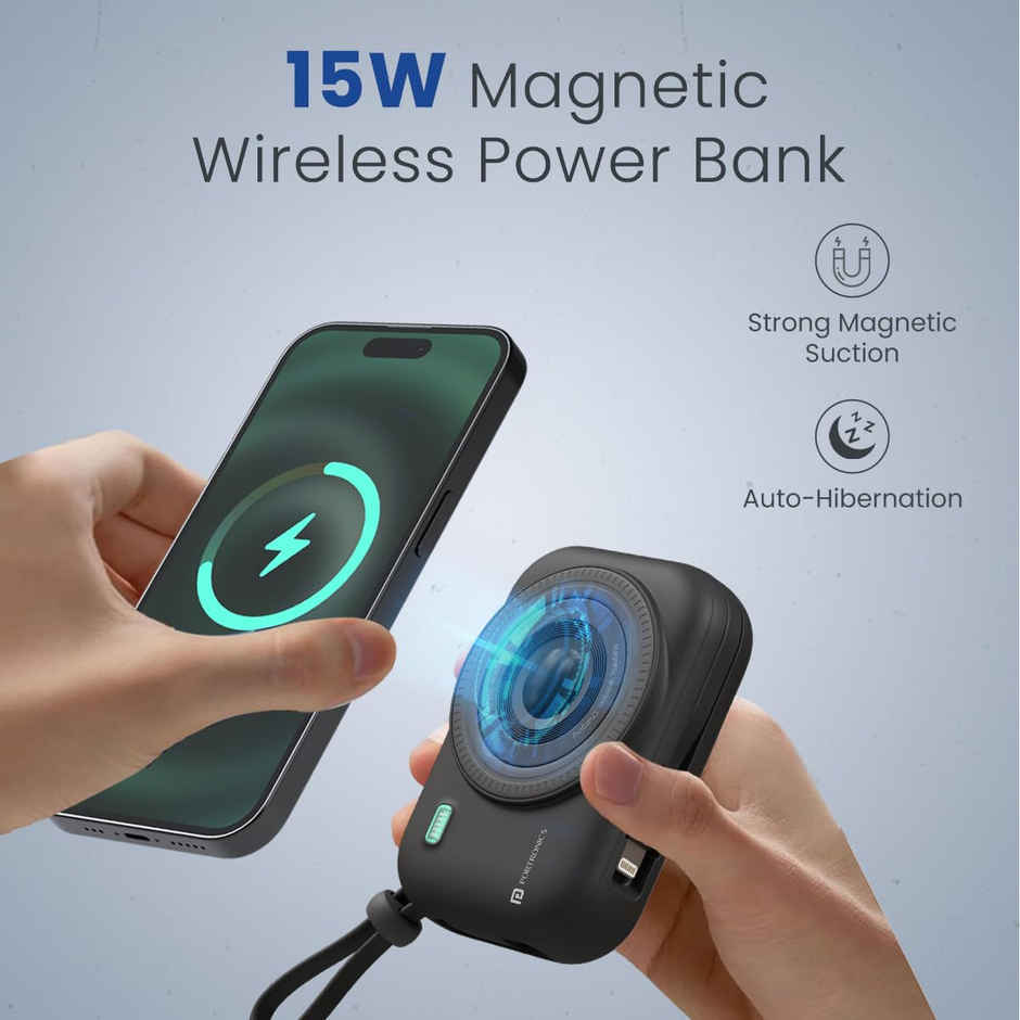 Portronics Power Shutter - 10000mAH Power Bank | Black