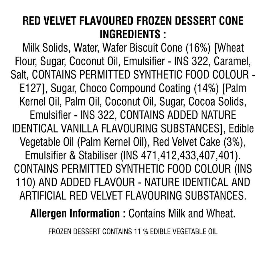 Dairy Day Red Velvet Ice Cream Cone Combo 