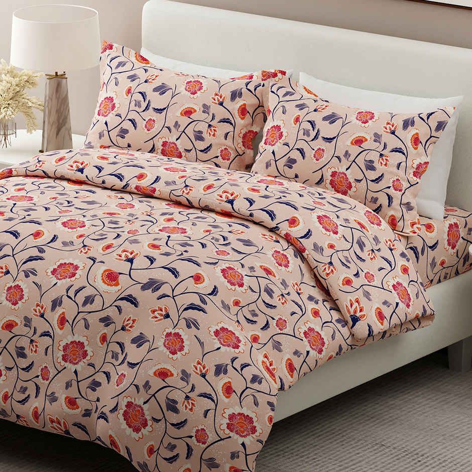 Boutique Living Siesta Egyptian Cotton 200 TC Pink King Bedsheet with 2 Pillow Covers