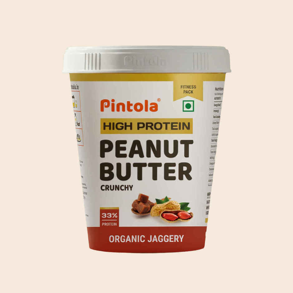 Pintola High Protein Organic Jaggery Peanut Butter Crunchy