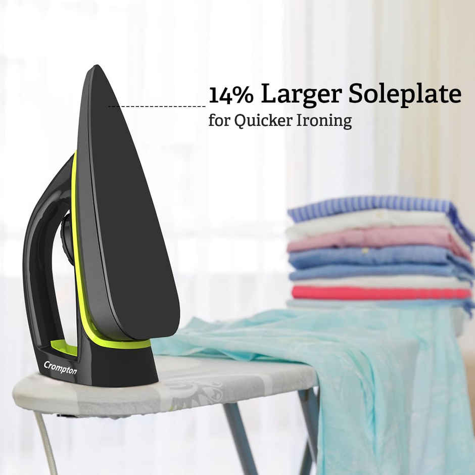 Crompton Neoglide 1000W Dry Iron | American Heritage Non-Stick Soleplate | 6 Fabric Settings