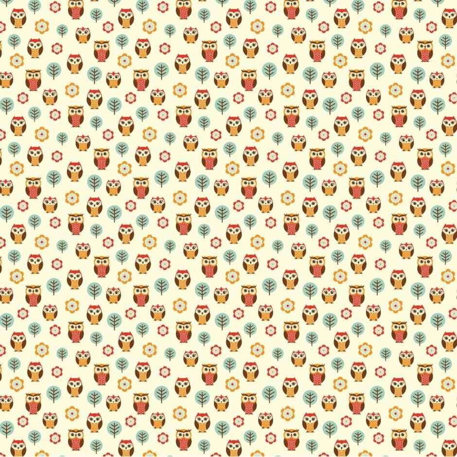 Paperpep Yellow Owl Print Gift Wrapping Paper | 19 x 29 Inch | Pack Of 5 Sheets | In Roll Pack