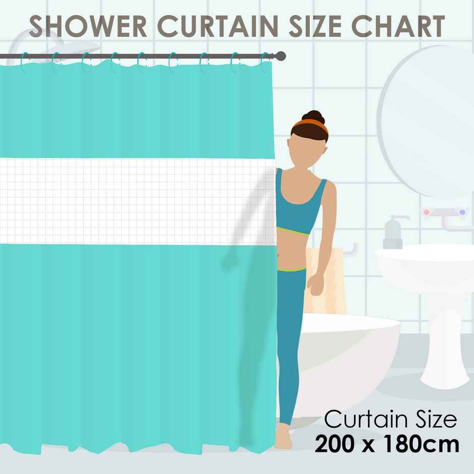 Story@Home 1 U Shower Curtains | Light Blue