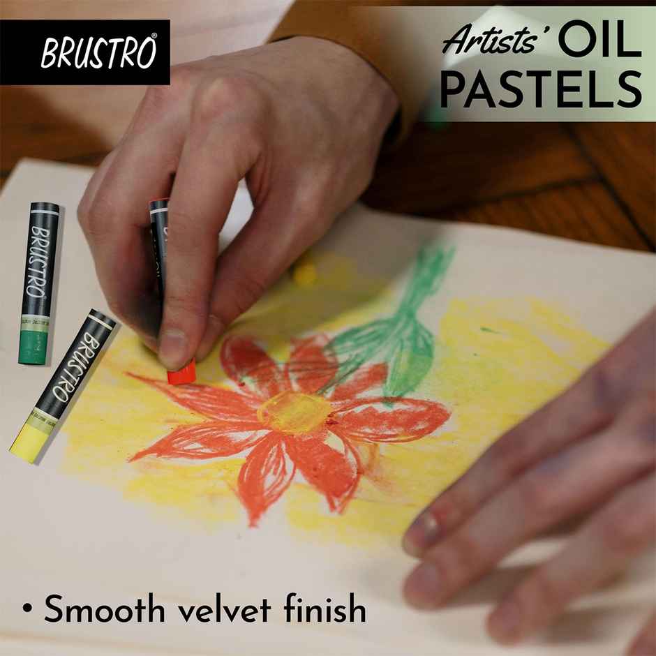 Brustro Artist Oil Pastels Set Of 24 - Regular