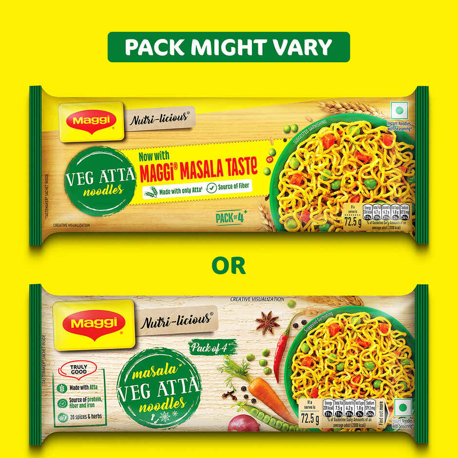 Maggi Veg Atta Noodles Made with Only Atta flour