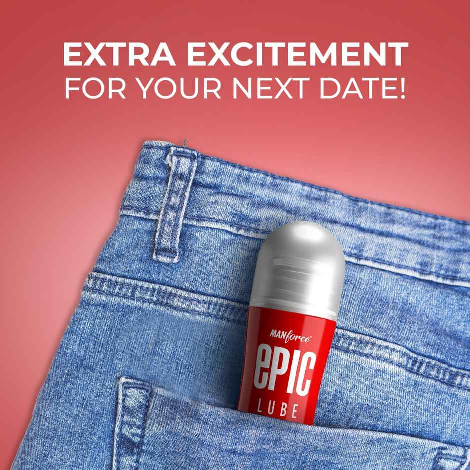 Manforce Epic Lube Strawberry Flavored Lubricating Gel for Men and Women Water Based Skin Friendly