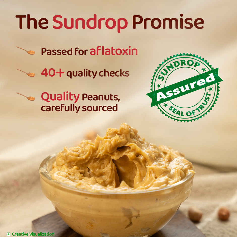 Sundrop Peanut Butter | Crunchy | With 26% Protein | Premium Roasted Peanuts | No Preservatives