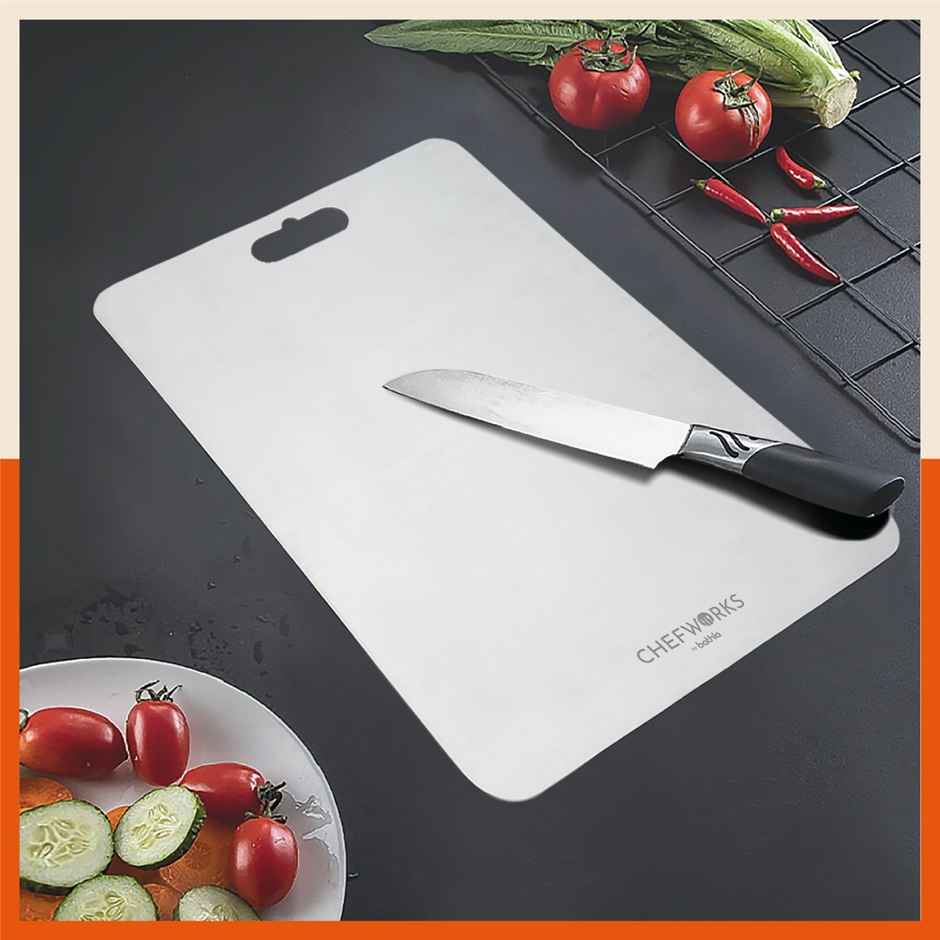 Bathla Stainless Steel Chopping Board - Extra Large (31 cm x 50 cm - 2mm Thick)