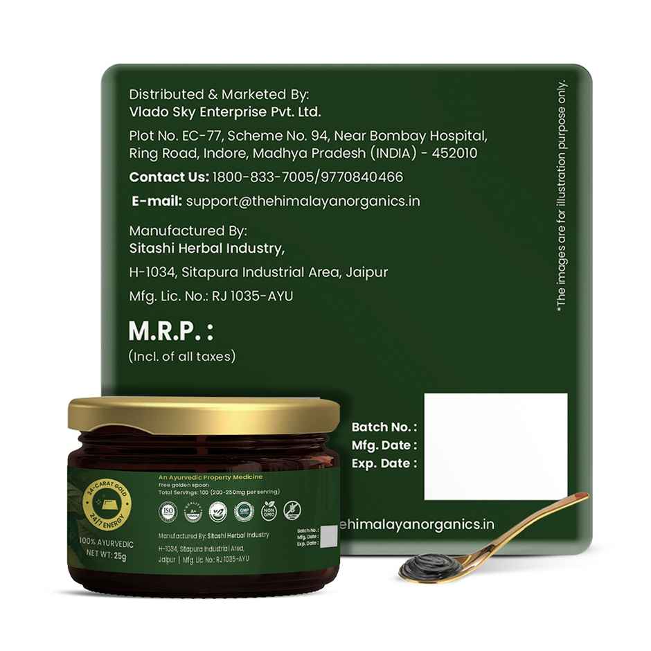 Vlado's Himalayan Organics Shilajit Gold Resin | Contains 24 Carat Gold | Pure Ayurvedic