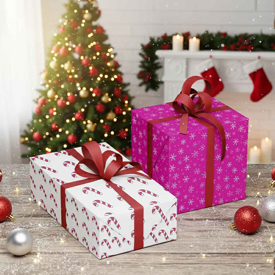 Snow And Cane Wrapping Paper | Quace